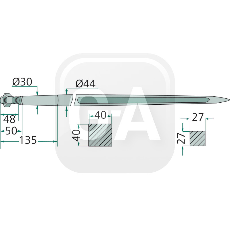 Dent chargeur frontal